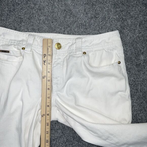 Michael Kors Jeans Womens Size 6 White  Capri Roll Cuff Preppy Coastal - Picture 6 of 9